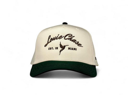 DARK GREEN & CREME TWO-TONED SNAPBACK